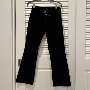 Vintage Black Corduroy Low Waisted Flare Jeans